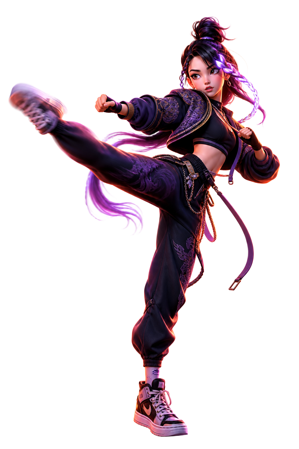 DEKI fighter mid-strike